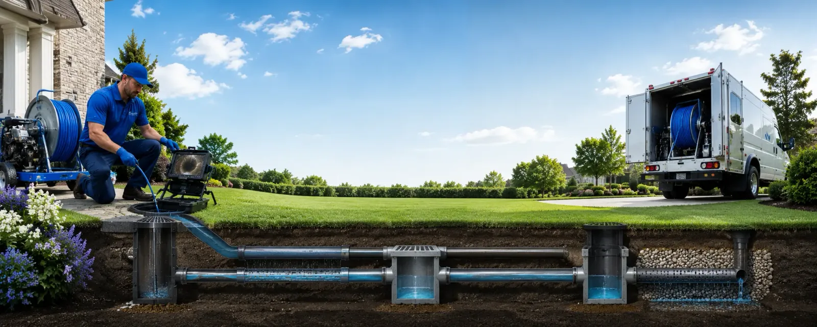 Outdoor drain cleaning information for Steep Falls, ME